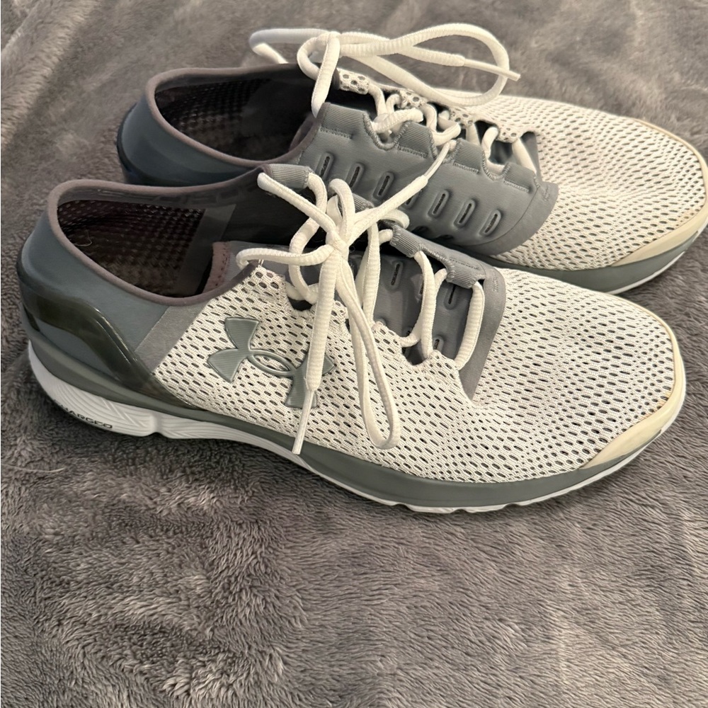 Under Armour Women's White and Gray Athletic Shoes